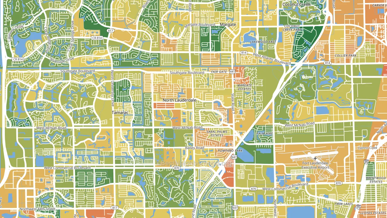 33068, FL block-group voter-turnout map