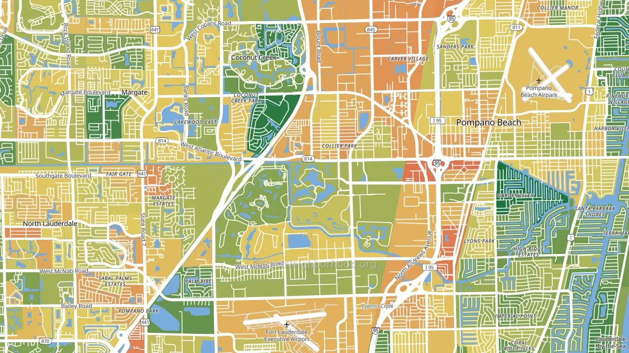 33069, FL block-group voter-turnout map
