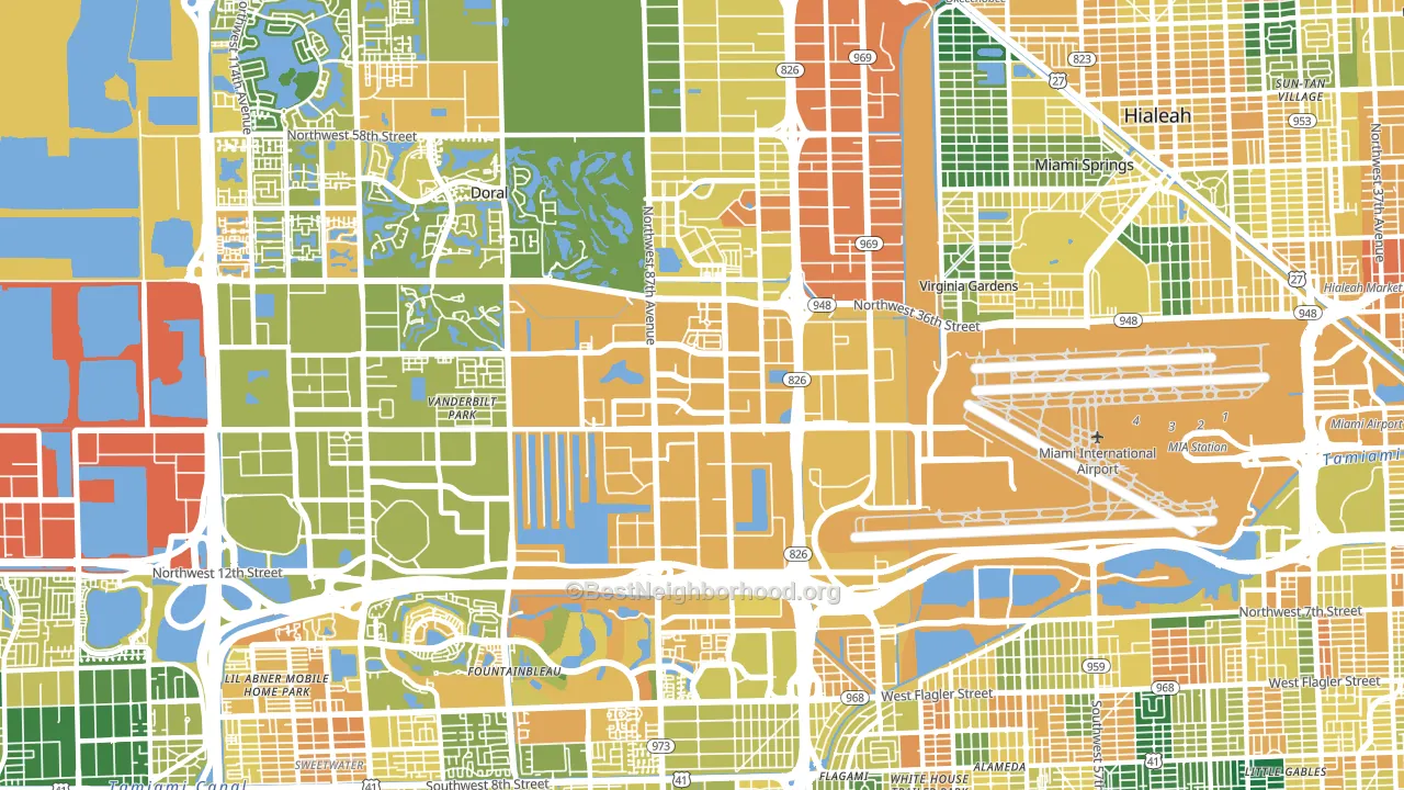 33122, FL block-group voter-turnout map