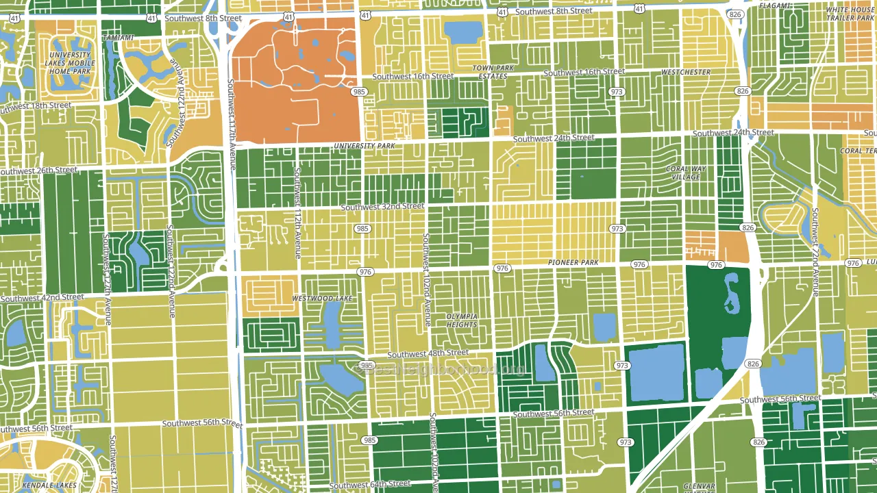 33165, FL block-group voter-turnout map