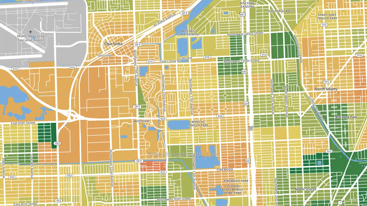 33167, FL block-group voter-turnout map