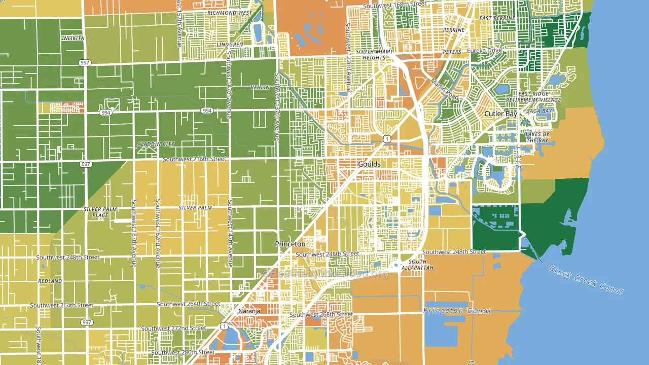 33170, FL block-group voter-turnout map