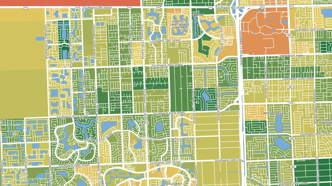 33175, FL block-group voter-turnout map