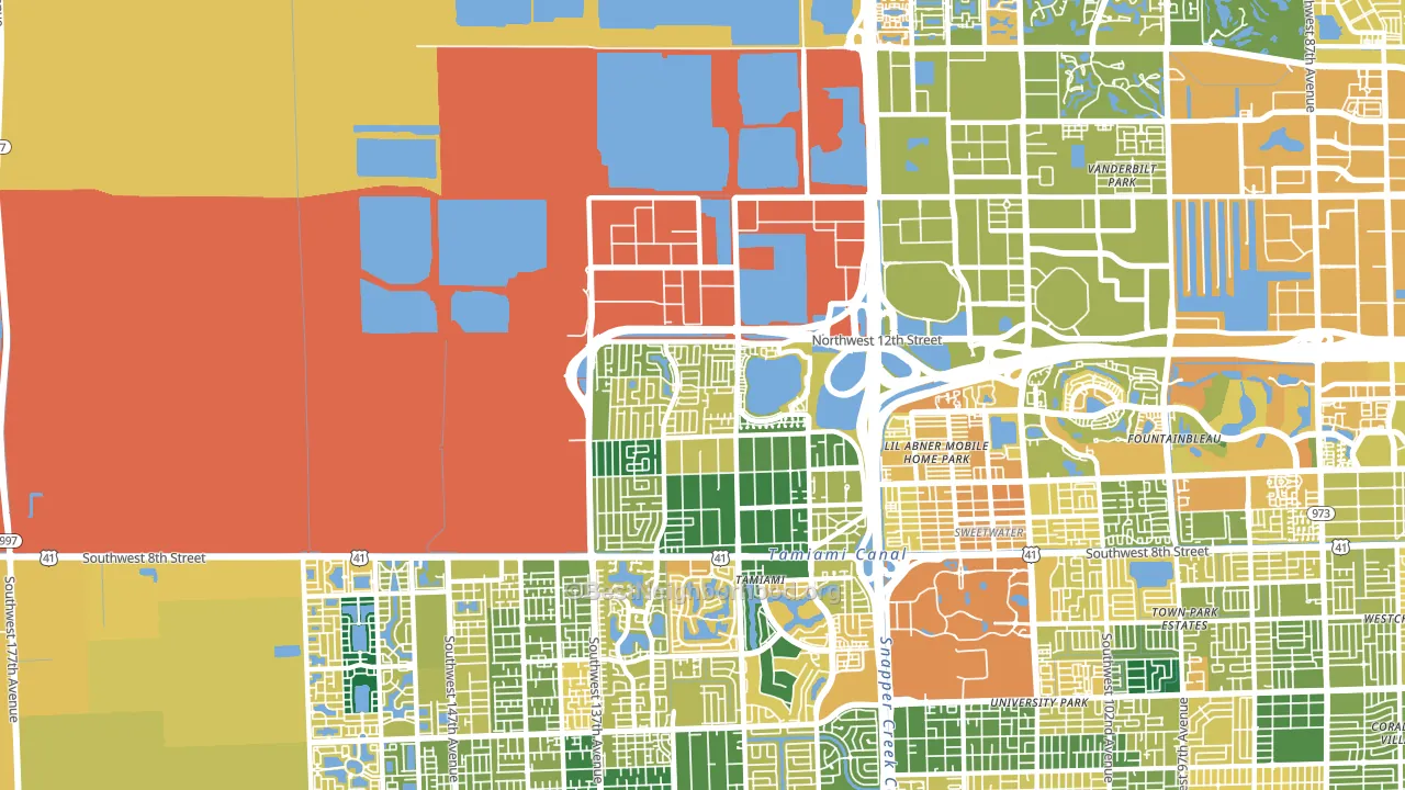 33182, FL block-group voter-turnout map