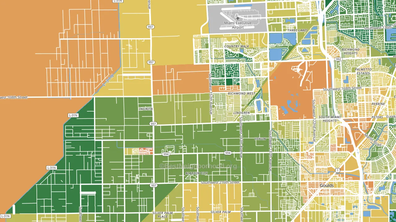 33187, FL block-group voter-turnout map