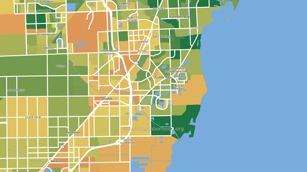 33189, FL block-group voter-turnout map