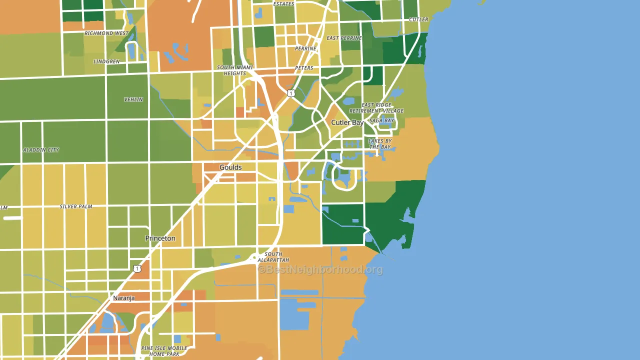 33190, FL block-group voter-turnout map