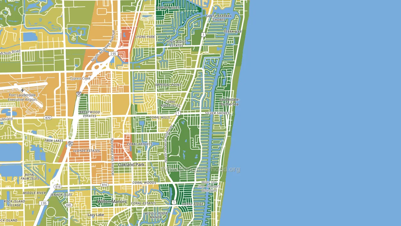 33308, FL block-group voter-turnout map