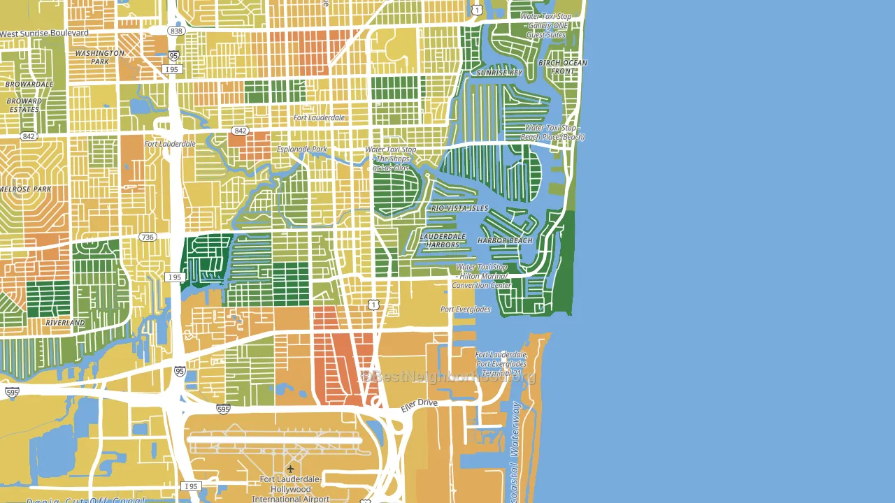 33316, FL block-group voter-turnout map