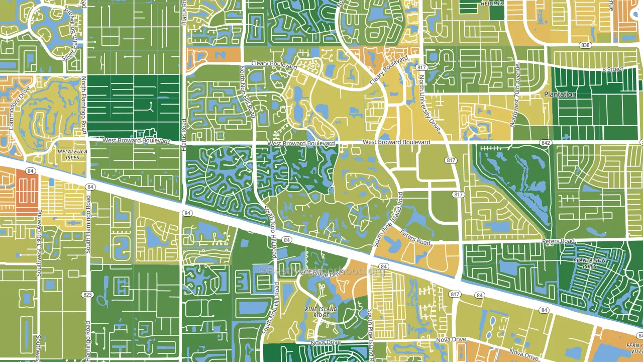 33324, FL block-group voter-turnout map