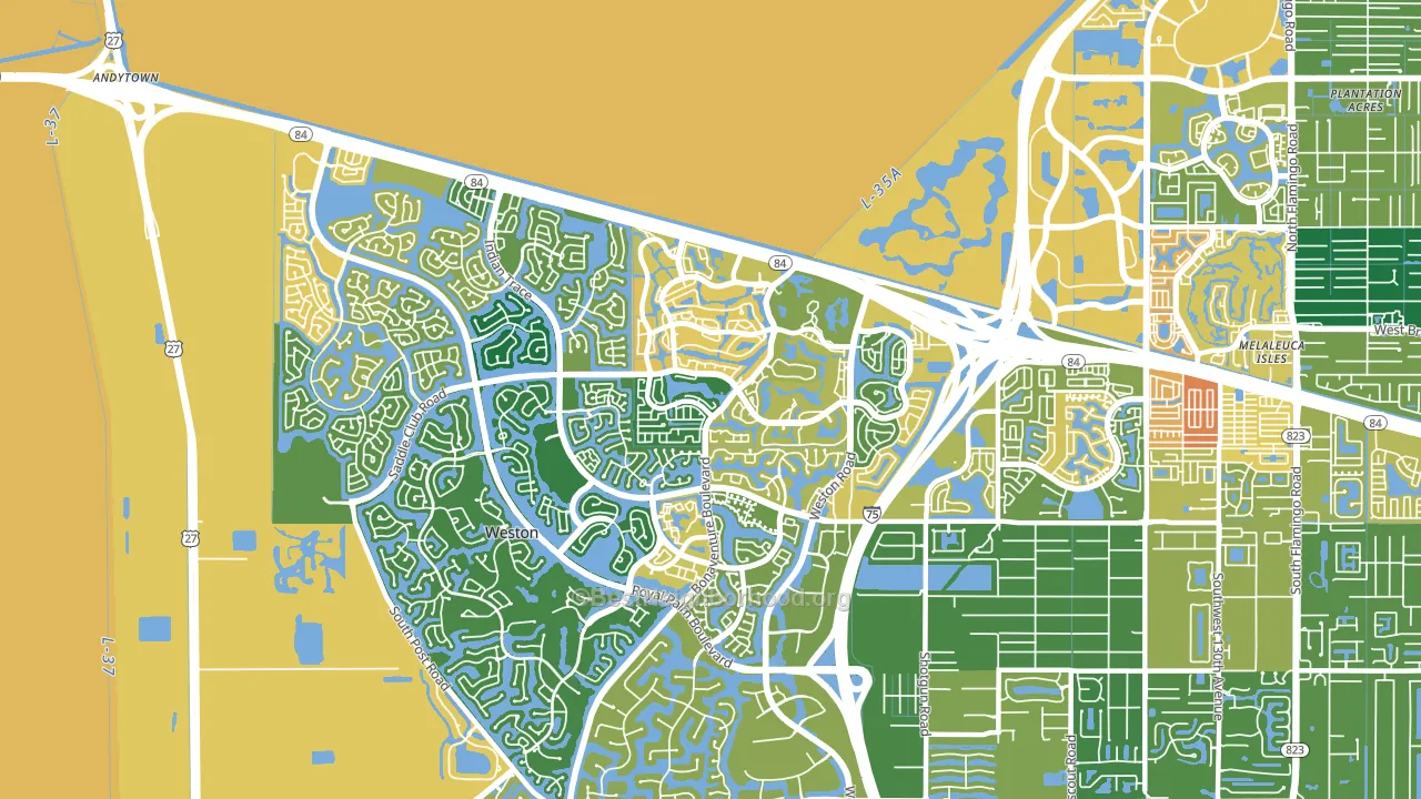 33326, FL block-group voter-turnout map