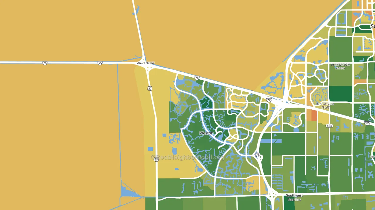 33327, FL block-group voter-turnout map