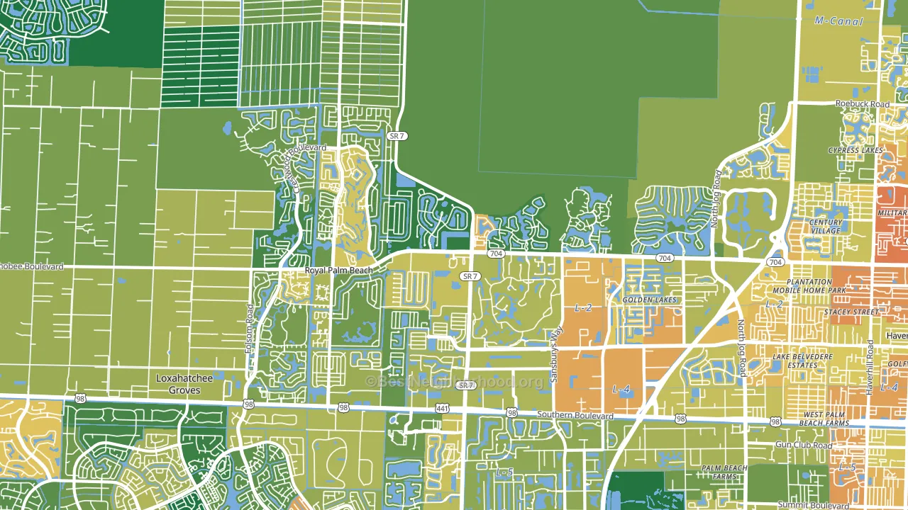 33411, FL block-group voter-turnout map