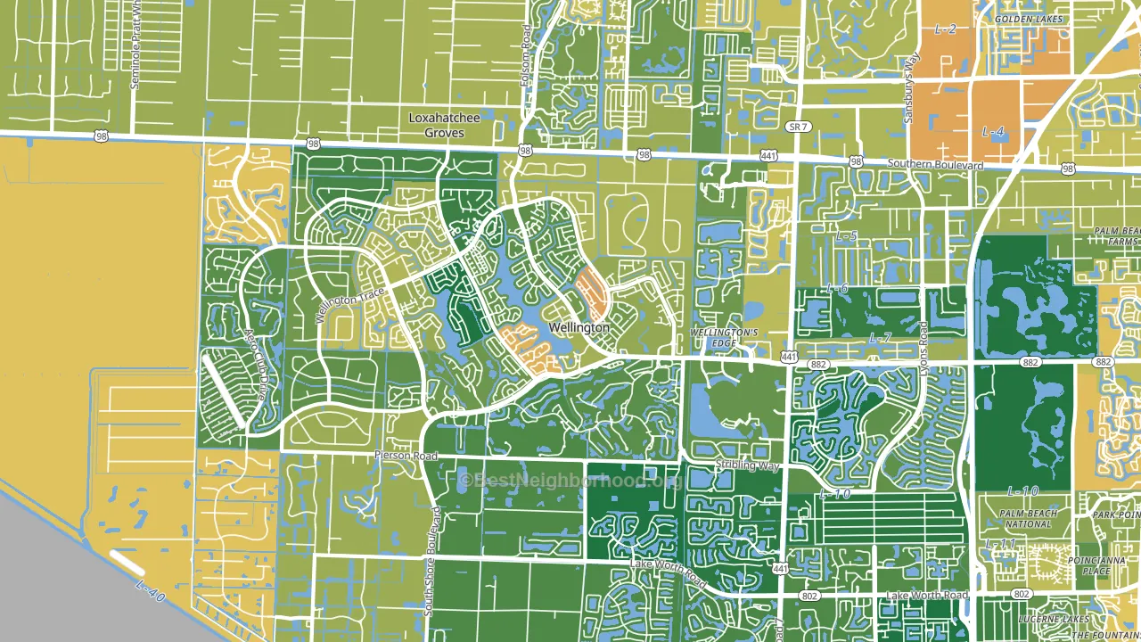 33414, FL block-group voter-turnout map