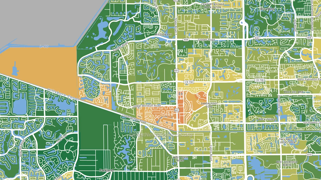 33428, FL block-group voter-turnout map