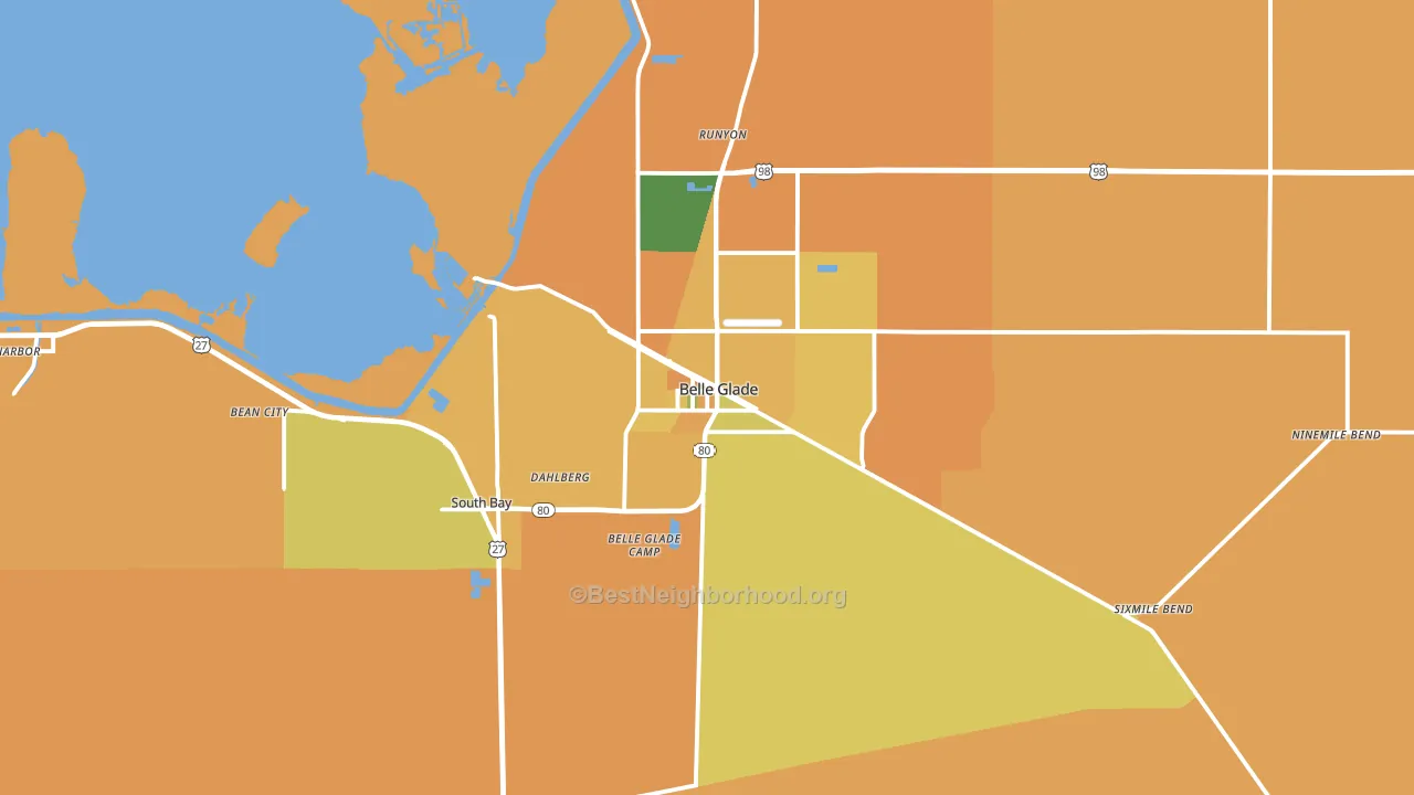 33430, FL block-group voter-turnout map
