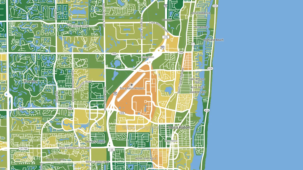 33431, FL block-group voter-turnout map