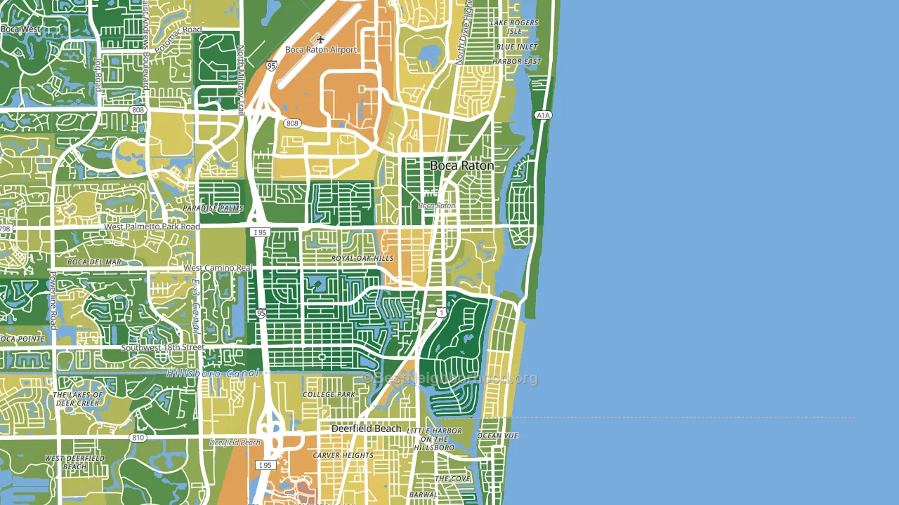 33432, FL block-group voter-turnout map