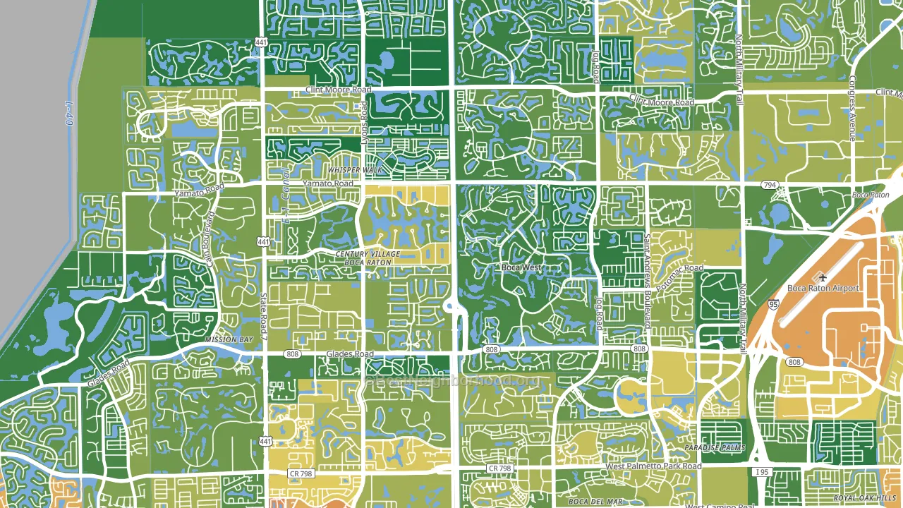 33434, FL block-group voter-turnout map