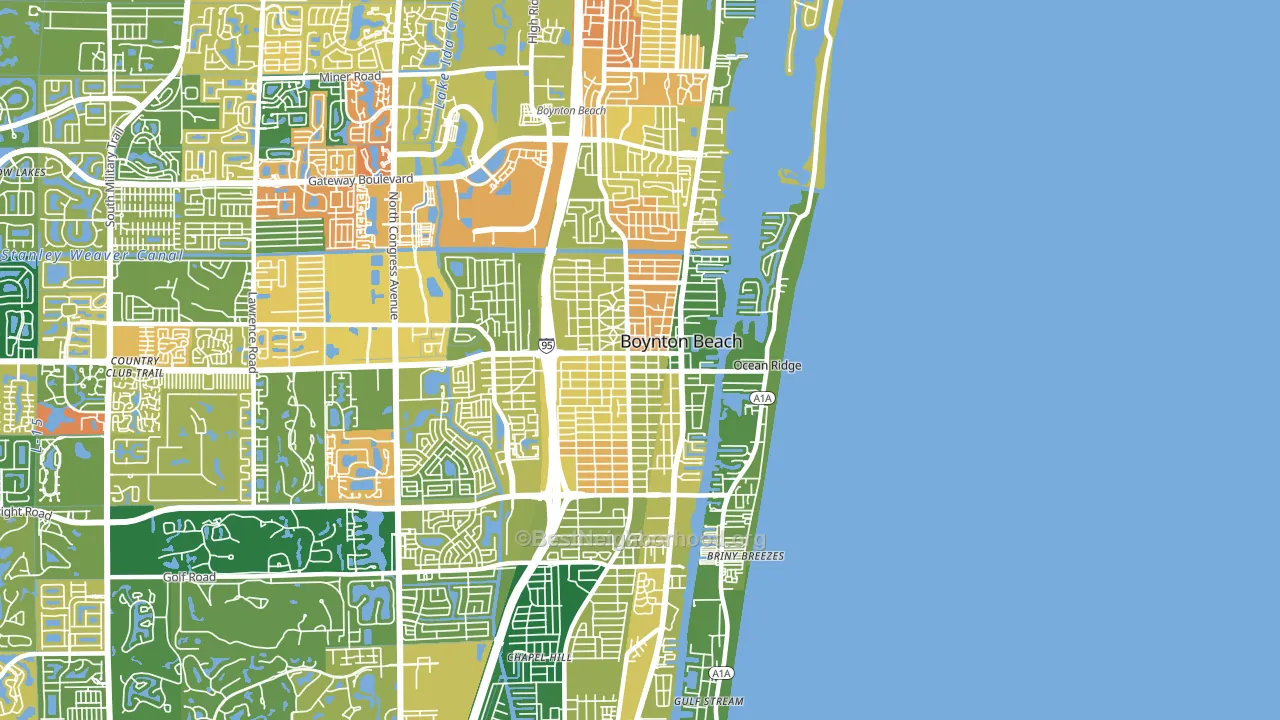 33435, FL block-group voter-turnout map