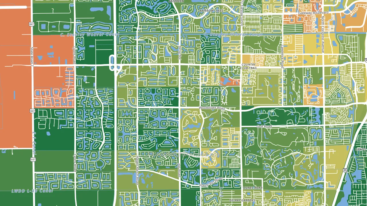 33437, FL block-group voter-turnout map