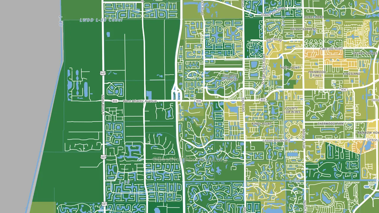33446, FL block-group voter-turnout map