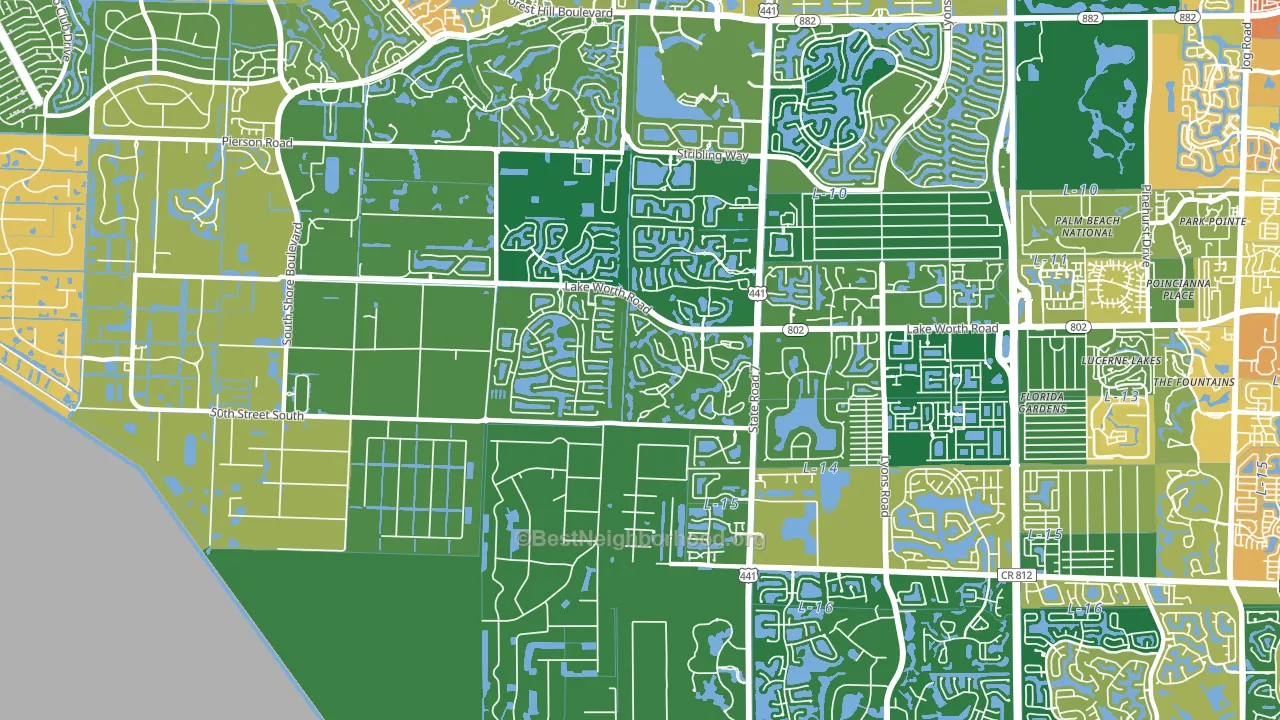 33449, FL block-group voter-turnout map