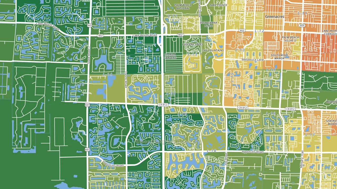33467, FL block-group voter-turnout map