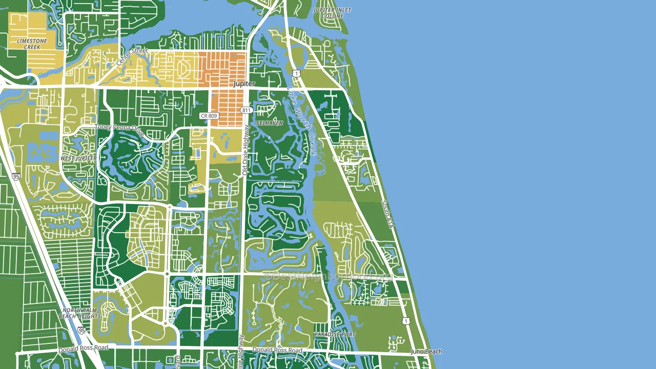 33477, FL block-group voter-turnout map