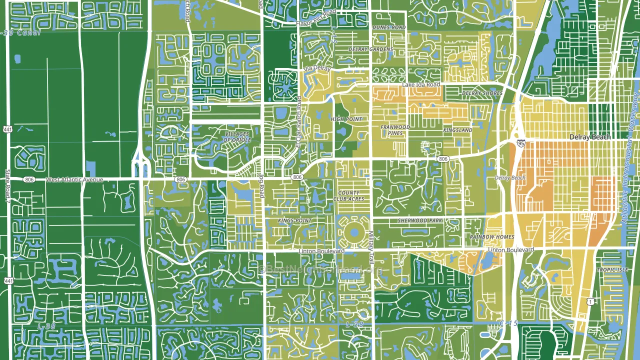 33484, FL block-group voter-turnout map