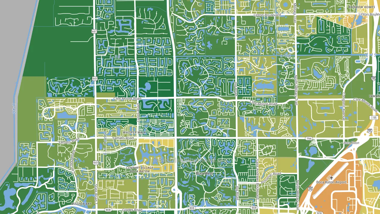 33496, FL block-group voter-turnout map