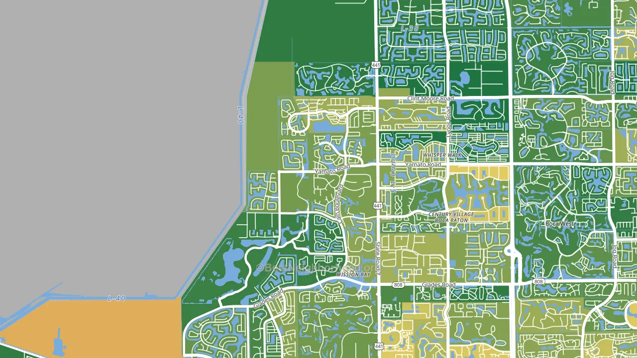 33498, FL block-group voter-turnout map