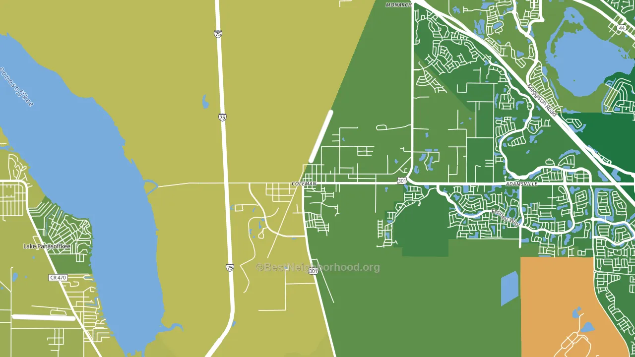 33521, FL block-group voter-turnout map