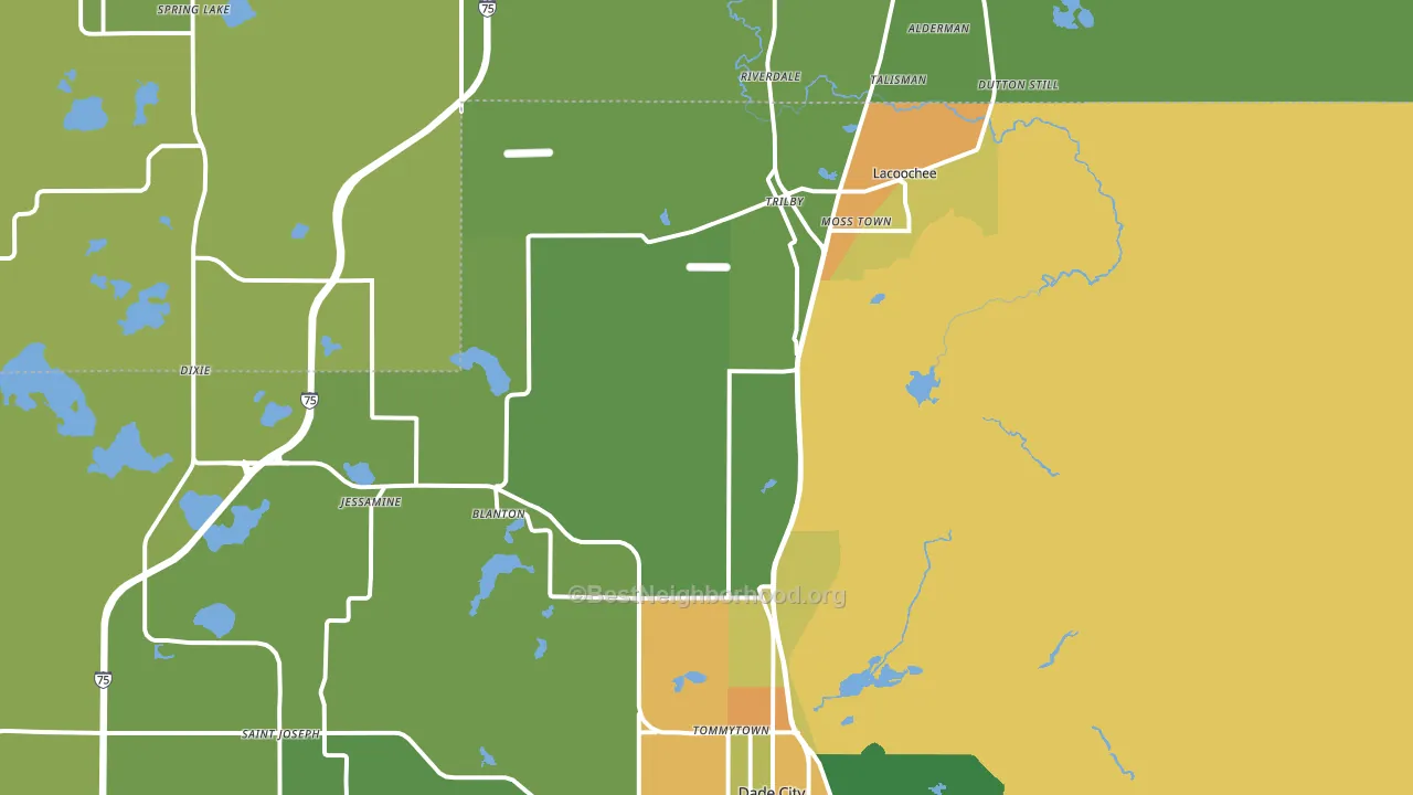 33523, FL block-group voter-turnout map