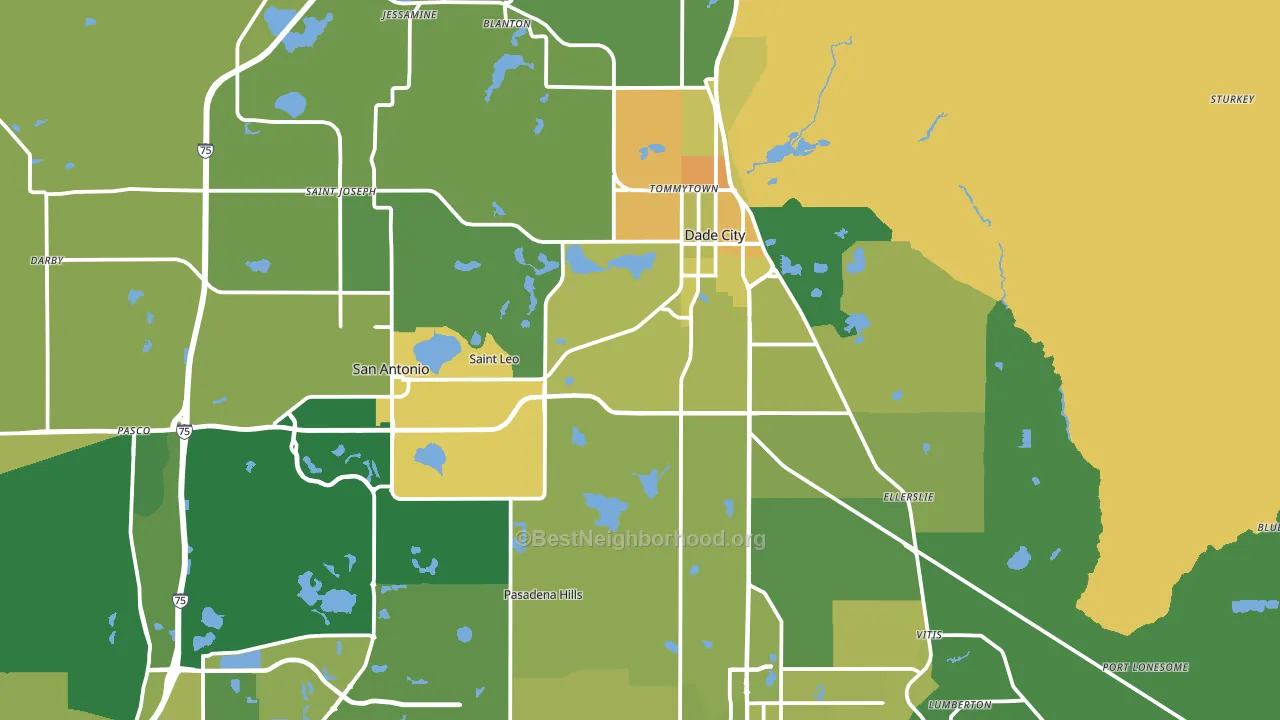 33525, FL block-group voter-turnout map