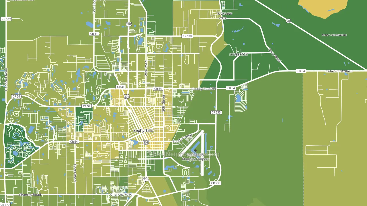 33540, FL block-group voter-turnout map