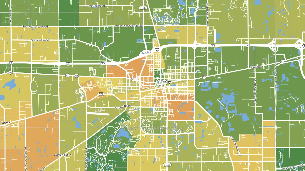 33563, FL block-group voter-turnout map