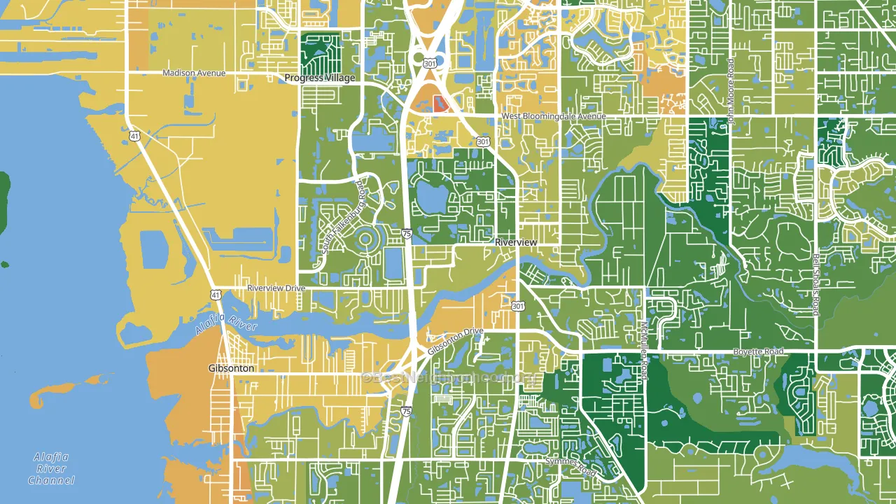 33578, FL block-group voter-turnout map