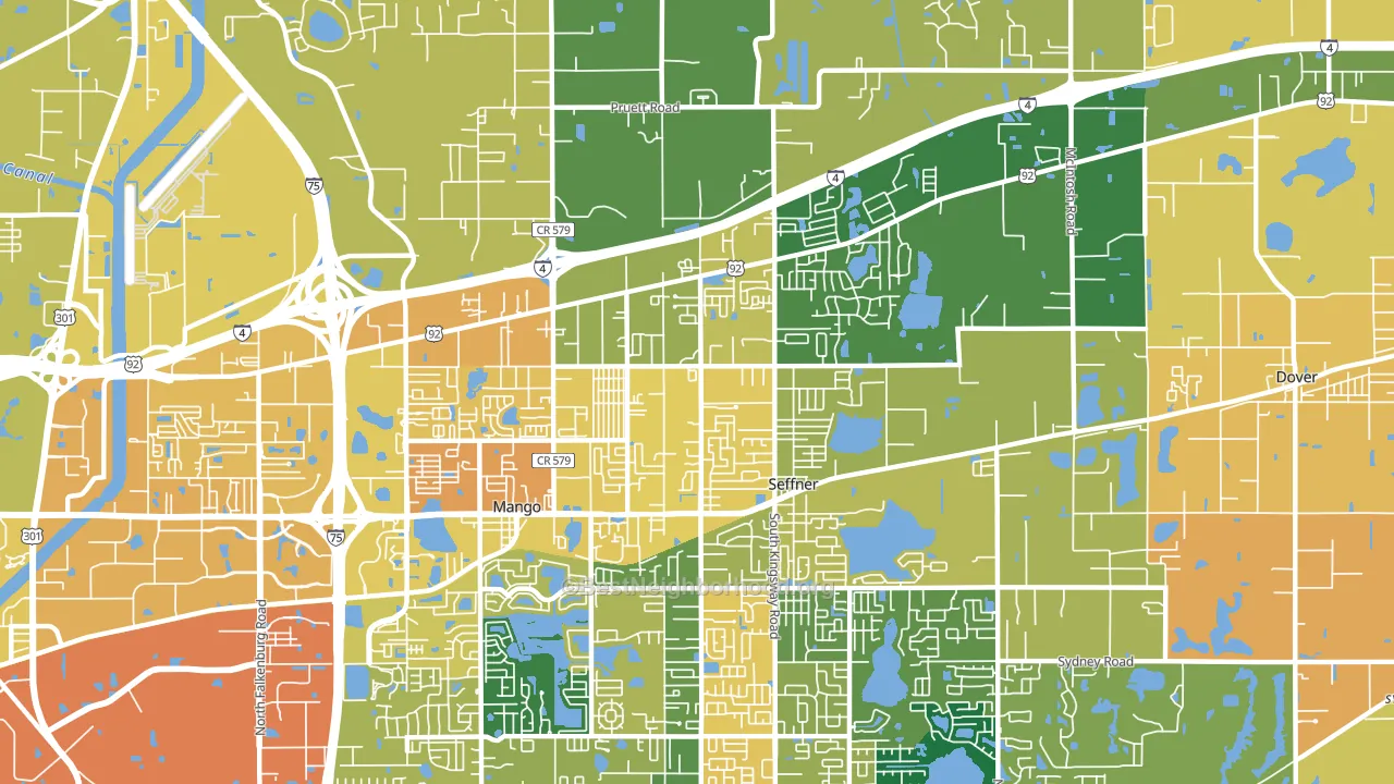 33584, FL block-group voter-turnout map