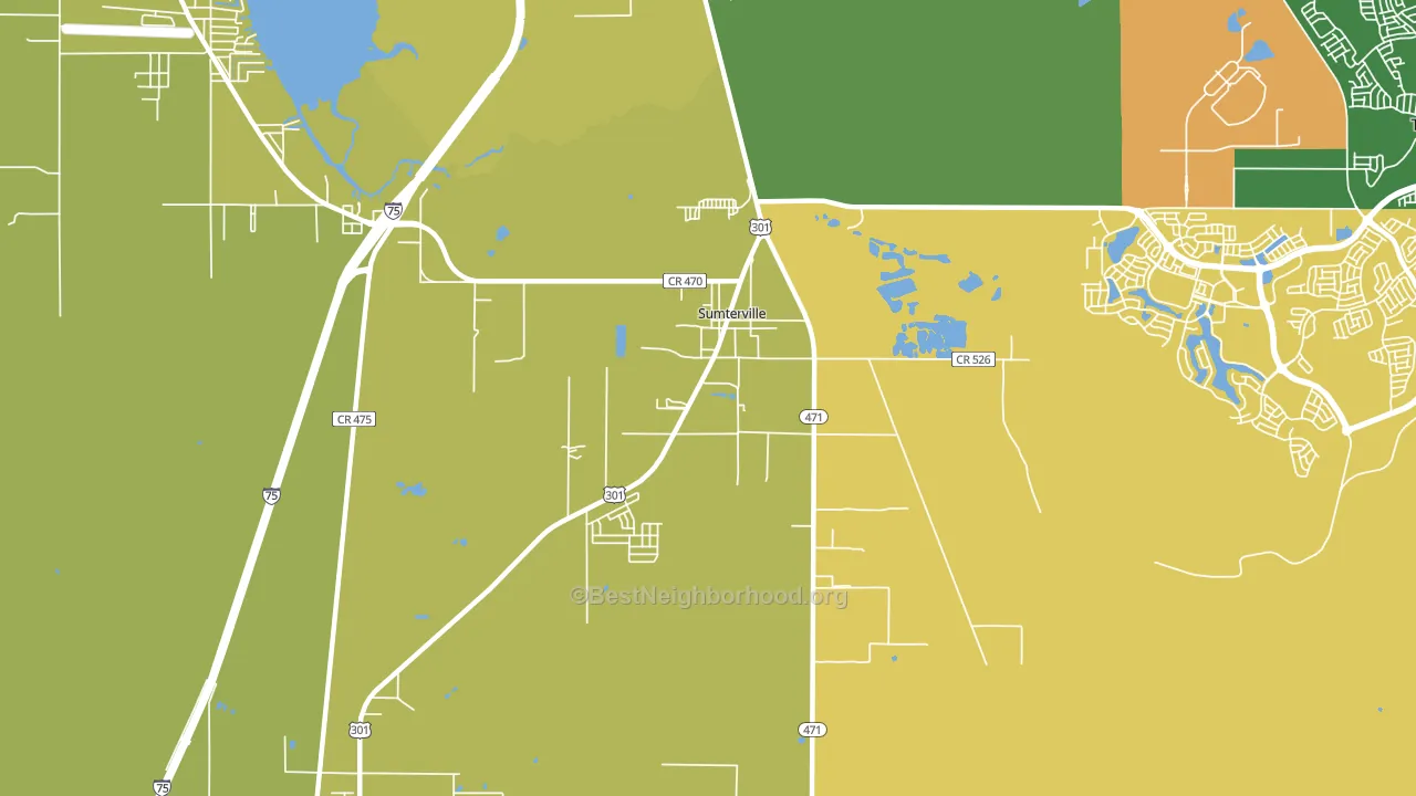 33585, FL block-group voter-turnout map