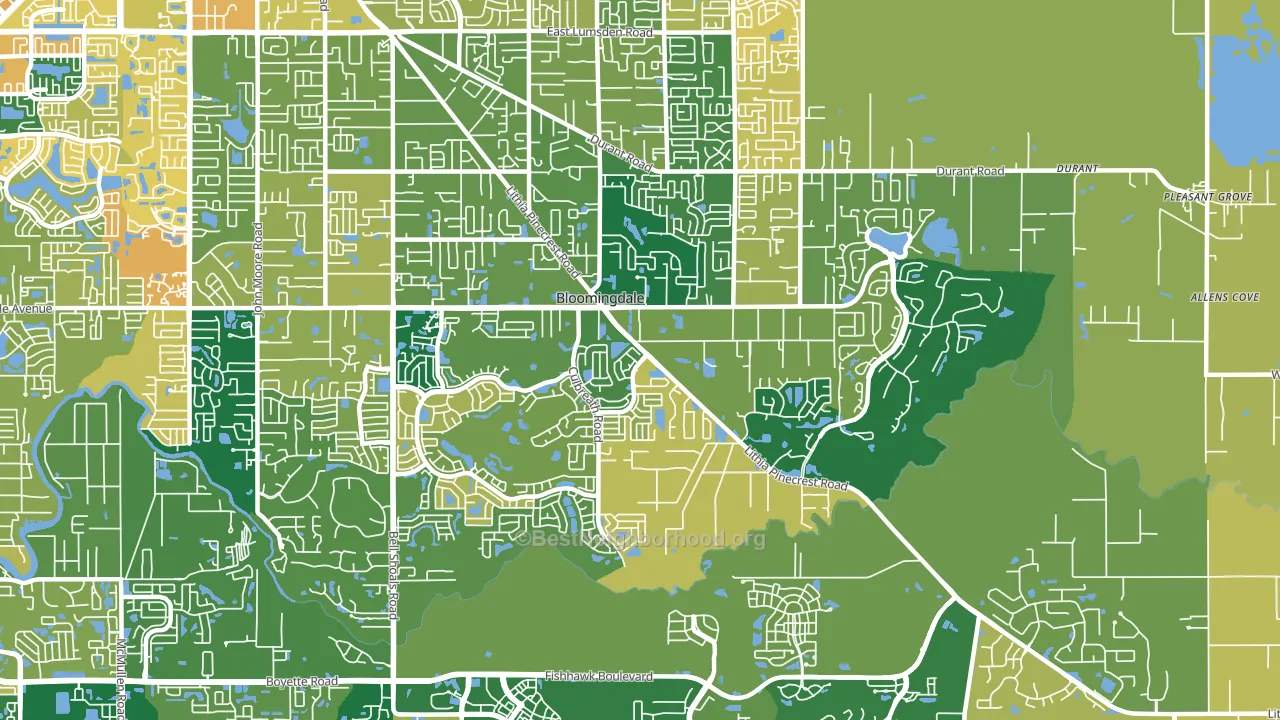 33596, FL block-group voter-turnout map