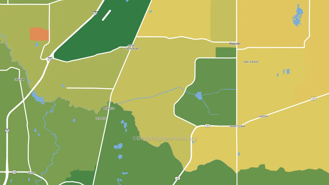 33597, FL block-group voter-turnout map