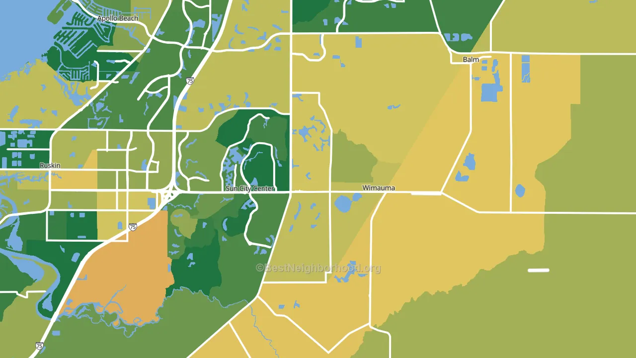 33598, FL block-group voter-turnout map