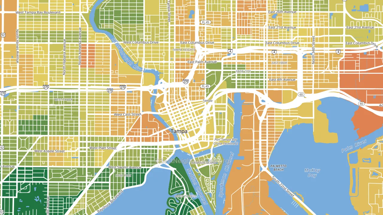 33602, FL block-group voter-turnout map