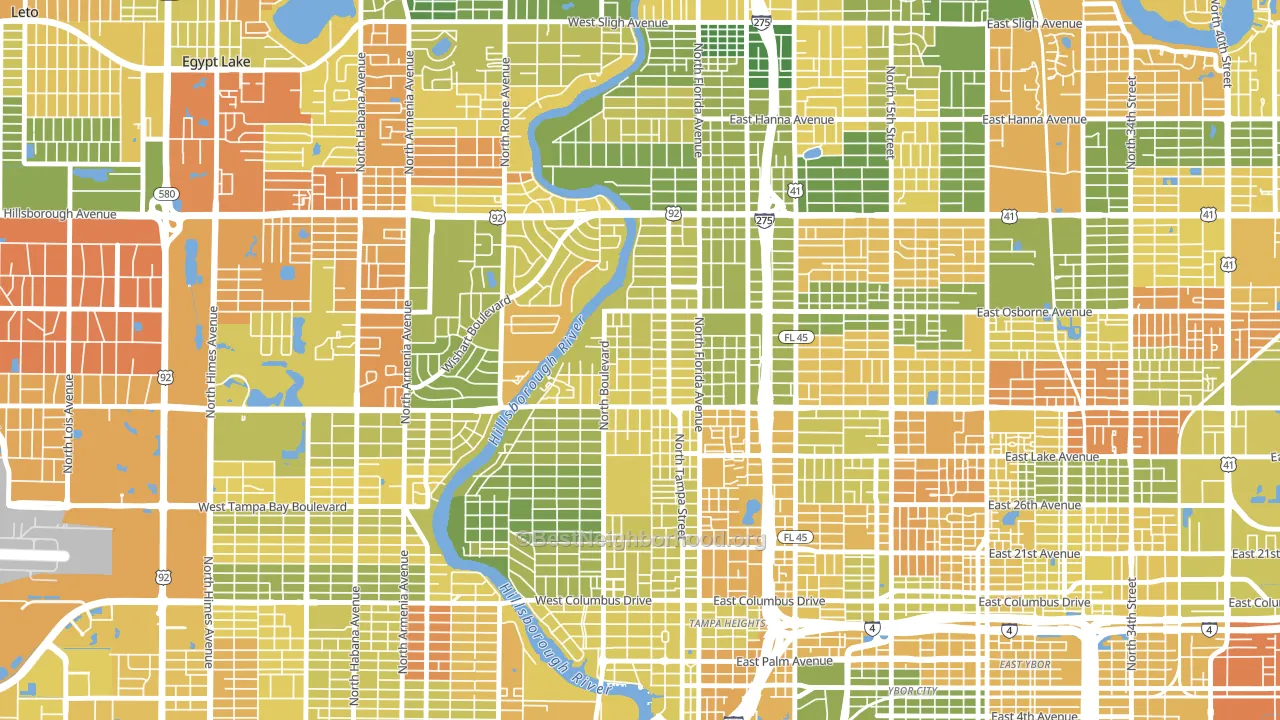 33603, FL block-group voter-turnout map
