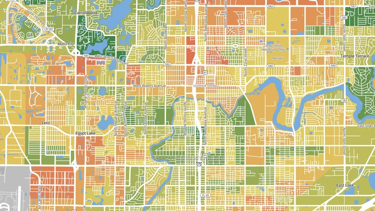 33604, FL block-group voter-turnout map