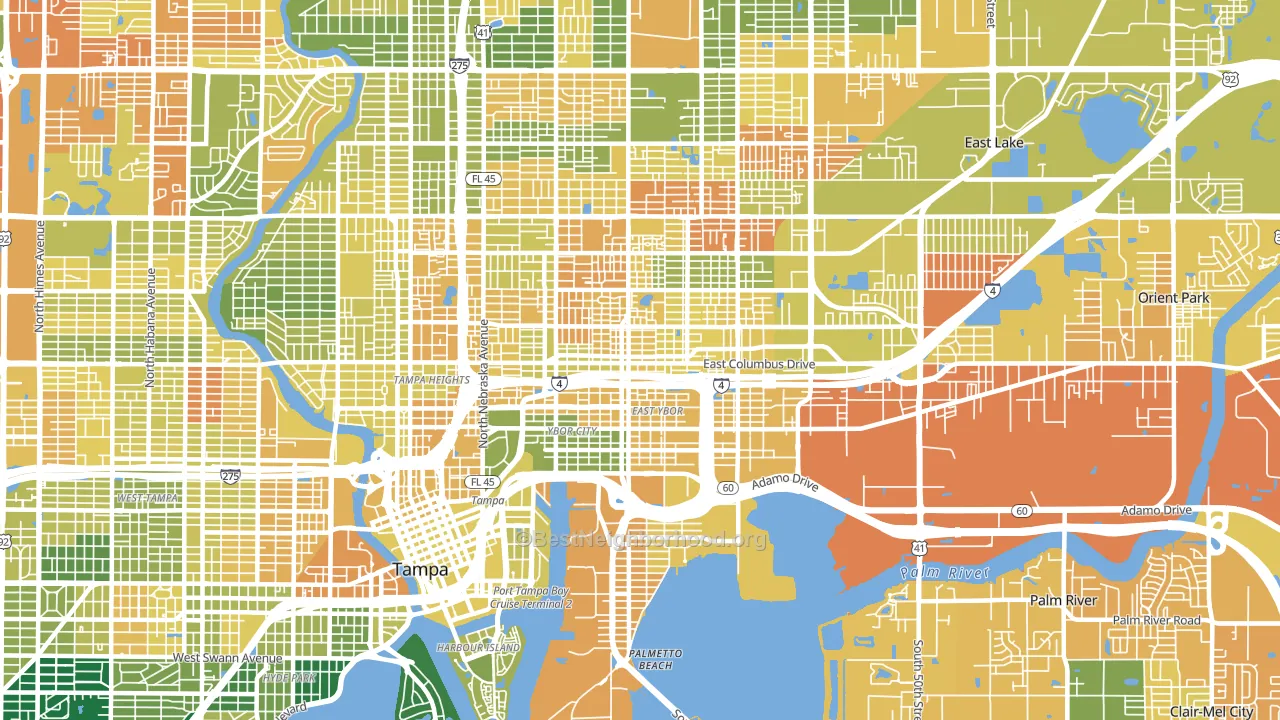 33605, FL block-group voter-turnout map
