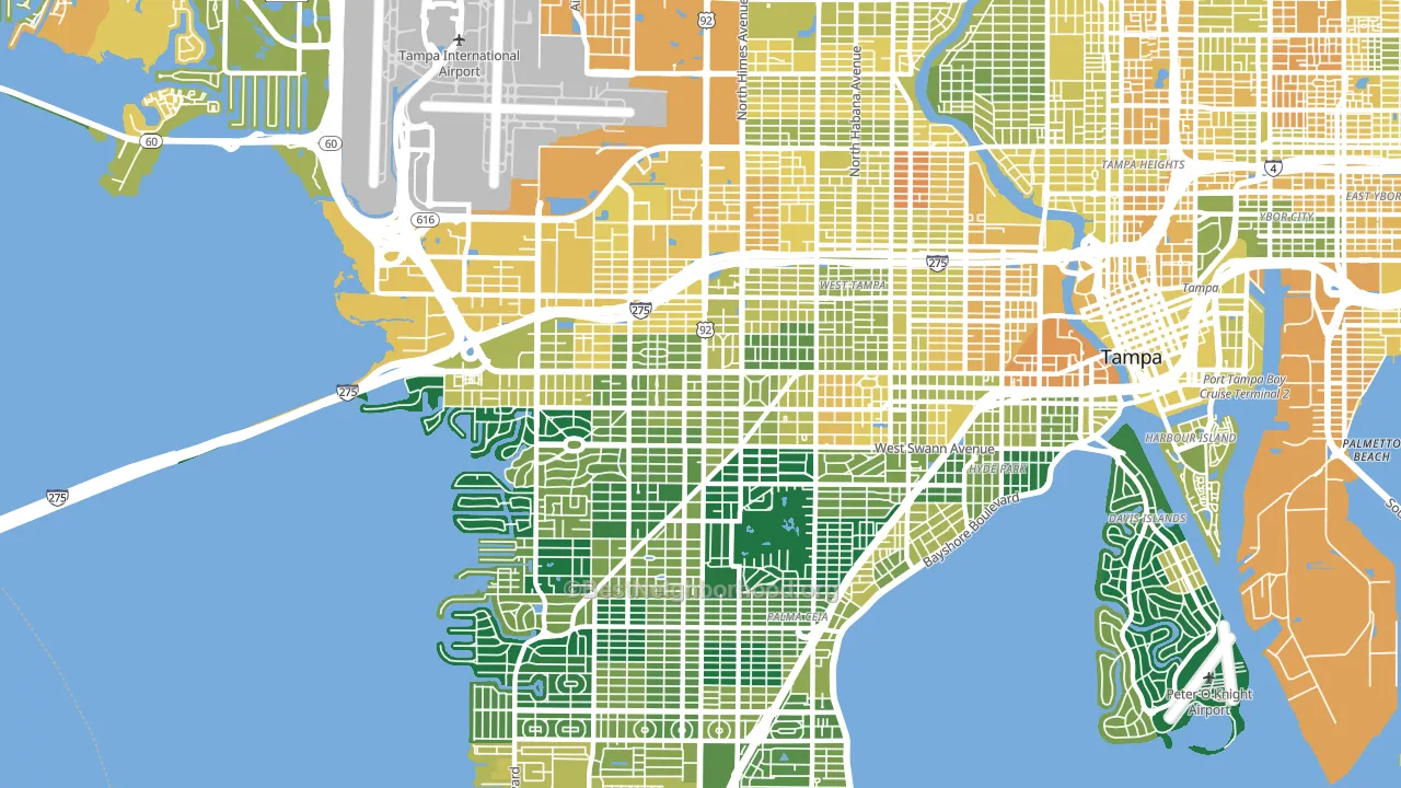 33609, FL block-group voter-turnout map