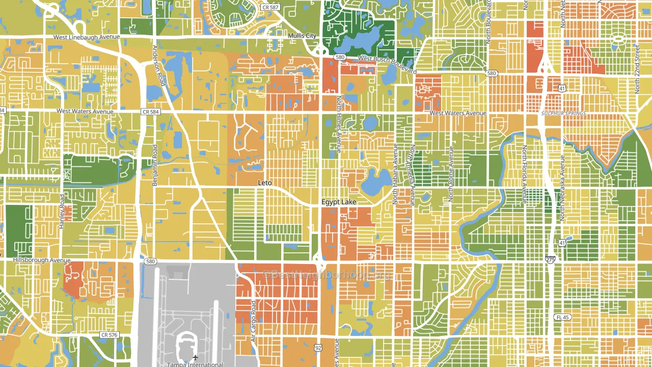 33614, FL block-group voter-turnout map