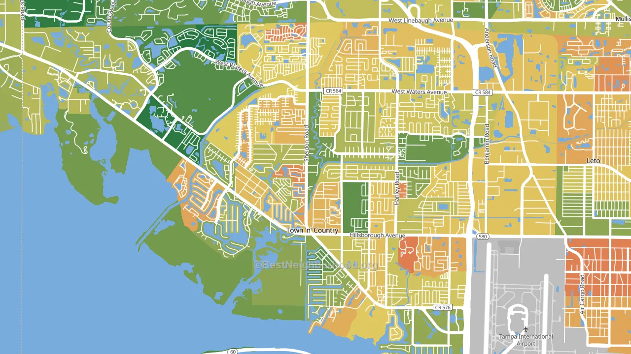 33615, FL block-group voter-turnout map